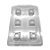 Forma de Acetato Quadrado Savarin 3 partes - Ref. FP261 - 1 unidade - Crystal - Rizzo - Imagem 2