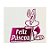 Etiqueta De Páscoa Rosa - Coelho Apoiado em Placa - 3,5cm - 100 unidades - Rizzo - Imagem 1