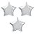 Balão de Festa Metalizado 5,5" 14cm - Estrela Prata - 3 unidades - Rizzo - Imagem 1