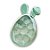 Caixa Acrílica Coelho com Berço para 8 docinhos - Verde Menta - 23,5x13cm - 1 unidade - Só Boleiras - Rizzo - Imagem 8