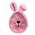 Caixa Acrílica Coelho com Berço Feliz Páscoa - Rosa Bebê - 23,5x13cm - 1 unidade - Rizzo - Imagem 1