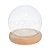 Cúpula Redoma de Vidro Decorativa 10x10cm - Base Madeira Clara - 1 unidade - Rizzo - Imagem 7
