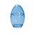 Ovo de Vidro Azul P 9cm x 6cm - Cromus Páscoa - Rizzo Embalagens - Imagem 1