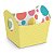 Cestinha de Páscoa Candy Colors Amarelo 8,5x9,5x8,5cm - 10 unidades - Cromus Páscoa - Rizzo Embalagens - Imagem 1