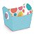 Cestinha de Páscoa Candy Colors Azul 8,5x9,5x8,5cm - 10 unidades - Cromus Páscoa - Rizzo Embalagens - Imagem 1