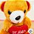 Urso de Pelúcia Com Coração Vermelho - Marrom - 15cm - 1 unidade - Rizzo - Imagem 2