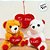 Urso de Pelúcia Com Coração Vermelho - Marrom - 15cm - 1 unidade - Rizzo - Imagem 4