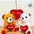 Urso de Pelúcia Com Coração Vermelho - Branco - 15cm - 1 unidade - Rizzo - Imagem 4