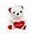 Urso de Pelúcia Com Coração Vermelho - Branco - 15cm - 1 unidade - Rizzo - Imagem 5