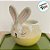 Enfeite Decorativo de Páscoa - Pote Orelha de Coelho em Cerâmica - 11cm - 1 unidade - Rizzo - Imagem 1