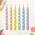 Vela Palito Espiral Metalizada Colorida Candy - 8cm - 6 unidades - Silver Festas - Rizzo - Imagem 1