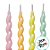 Vela Palito Espiral Metalizada Colorida Candy - 8cm - 6 unidades - Silver Festas - Rizzo - Imagem 2