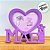 Porta Retrato Roxo Com Moldura de Coração - Mãe Amor Mais Lindo que Existe - 18x21cm - 1 unidade - Rizzo - Imagem 1