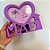 Porta Retrato Roxo Com Moldura de Coração - Mãe Amor Mais Lindo que Existe - 18x21cm - 1 unidade - Rizzo - Imagem 3