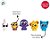 Bonecos Dedoche Bolofofos de Vinil - 5cm - 5 unidades - Rizzo - Imagem 4