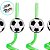 Canudo Espiral Rigido Verde - Bola De Futebol - 27cm - 4 unidades - Rizzo - Imagem 2