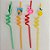 Canudo Espiral Rigido Colorido - Tropical - 27cm - 4 unidades - Rizzo - Imagem 1