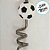 Canudo Espiral Rigido Preto - Bola De Futebol - 27cm - 4 unidades - Rizzo - Imagem 2