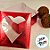 Caixa Para Doce Com Visor De Coração - 5,5x5x3cm - Vermelho Texturizado - 10 unidades - Assk - Rizzo - Imagem 2