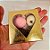 Caixa Para Doce Com Visor De Coração - 7x7x3cm - Ouro Texturizado - 10 unidades - Assk - Rizzo - Imagem 3