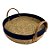 Bandeja Decorativa Paracanas Azul Pequena - Alça de Couro - 31x31x8,5cm - 1 unidade - Rizzo - Imagem 5