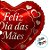 Balão de Festa Microfoil 10'' 30cm - Coração "Feliz Dia Das Mães" - Modelo 1 - 1 unidade - Rizzo - Imagem 2