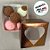 Caixa Para Doce Com Visor De Coração - 7x7x3cm - Bronze Texturizado - 10 unidades - Rizzo - Imagem 7