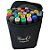 Kit Canetinhas Marcadores Para Colorir Touch - 24 unidades - Rizzo - Imagem 6