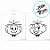 Kit Mini Stencils Cebolinha - 7,5x9,5cm - 4 unidades - BlueStar - Rizzo - Imagem 2