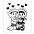 Stencil Médio Chico Bento e Rosinha -  17x20cm - 1 unidade - BlueStar - Rizzo - Imagem 1
