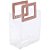 Sacola Transparente PVC Com Alça Retangular Couro Rosa - 16,4x14,2x7,3cm - 1 unidade - Cromus - Rizzo - Imagem 2