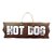 Placa de Sinalização Hot Dog De Festa Junina em MDF - Madeira Escura - 41x16,5cm - 1 unidade - Rizzo - Imagem 3