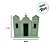 Igreja em MDF De Festa Junina - Verde Pastel - 21x20cm - 1 unidade - Rizzo - Imagem 2