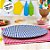 Prato Redondo Laminado - Xadrez Azul - 32cm - 1 unidade - Rizzo - Imagem 5