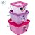 Kit 3 Potes de Plástico Quadrado - Minnie Rosa - 1 unidade - Disney Original - Rizzo - Imagem 3