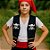 Fantasia Infantil Pirata - Conjunto com Camiseta, Shorts e Bandana - G de 10 a 12 anos - 1 unidade - Rizzo - Imagem 5
