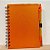 Bloco para Anotação De Couro com Caneta - Laranja - 70 Folhas - 14,5x18cm - 1 unidade - Rizzo - Imagem 1