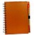 Bloco para Anotação De Couro com Caneta - Laranja - 70 Folhas - 14,5x18cm - 1 unidade - Rizzo - Imagem 6