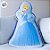 Almofada Formato Cinderela - 35x25cm - 1 unidade - Disney Original - Rizzo - Imagem 1