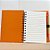 Bloco para Anotação Personalize Logo Branca De Couro com Caneta - Laranja - 70 Folhas  - 14,5x18cm - 1 unidade - Rizzo - Imagem 3