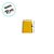 Bloco para Anotação Personalizado Escrita Preta De Couro com Caneta - Amarelo - 70 Folhas - 14,5x18cm - 1 unidade - Rizz - Imagem 2