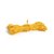 Fio Decorativo de Papel Torcido Amarelo Listrado com Ouro - 5 metros - Cromus Páscoa - Rizzo Embalagens - Imagem 1