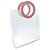 Sacola Transparente Fosca PVC com Alça Redonda de Couro Rosa - 32x26x14,5cm - 1 unidades - Rizzo - Imagem 2