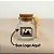 Mini Pote de Vidro Quadrado com Tampa de Rolha e Colherzinha de Madeira Personalizade com Sua Logo em Preto – 5x7x6,5cm - Imagem 1