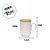 Caneca Slim de Porcelana com Tampa De Bambu Personalize com Sua Estampa - Branco - 350ml - 1 unidade - Rizzo - Imagem 2