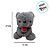 Urso De Pelúcia Com Flor - Cinza - 27cm - 1 unidade - Rizzo - Imagem 2
