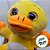 Pato De Pelúcia - Amarelo - 15,5cm - 1 unidade - Rizzo - Imagem 3