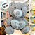 Urso De Pelúcia "I love you" - Cinza - 20cm - 1 unidade - Rizzo - Imagem 4