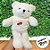 Urso De Pelúcia Com Suéter Off White - Branco - 29cm - 1 unidade - Rizzo - Imagem 5
