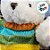Urso De Pelúcia Com Suéter Colorido - Branco - 29cm - 1 unidade - Rizzo - Imagem 4